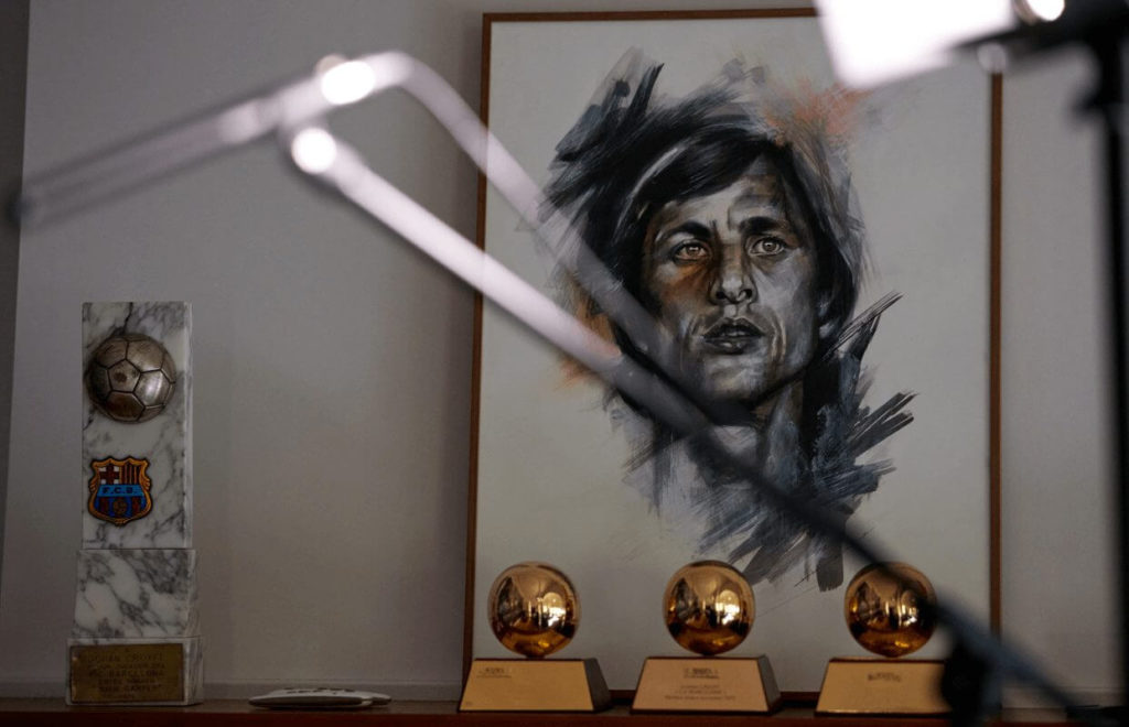Imagen de Johan Cruyff en el hogar de su hijo, Jordi .