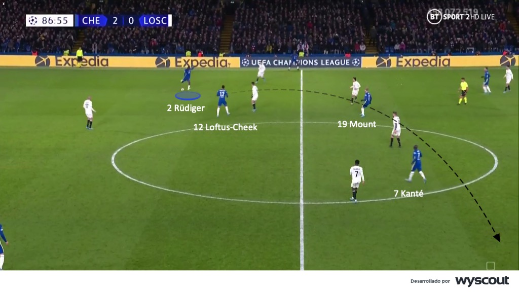 Cambio de frente de Antonio Rüdiger en el Chelsea. 