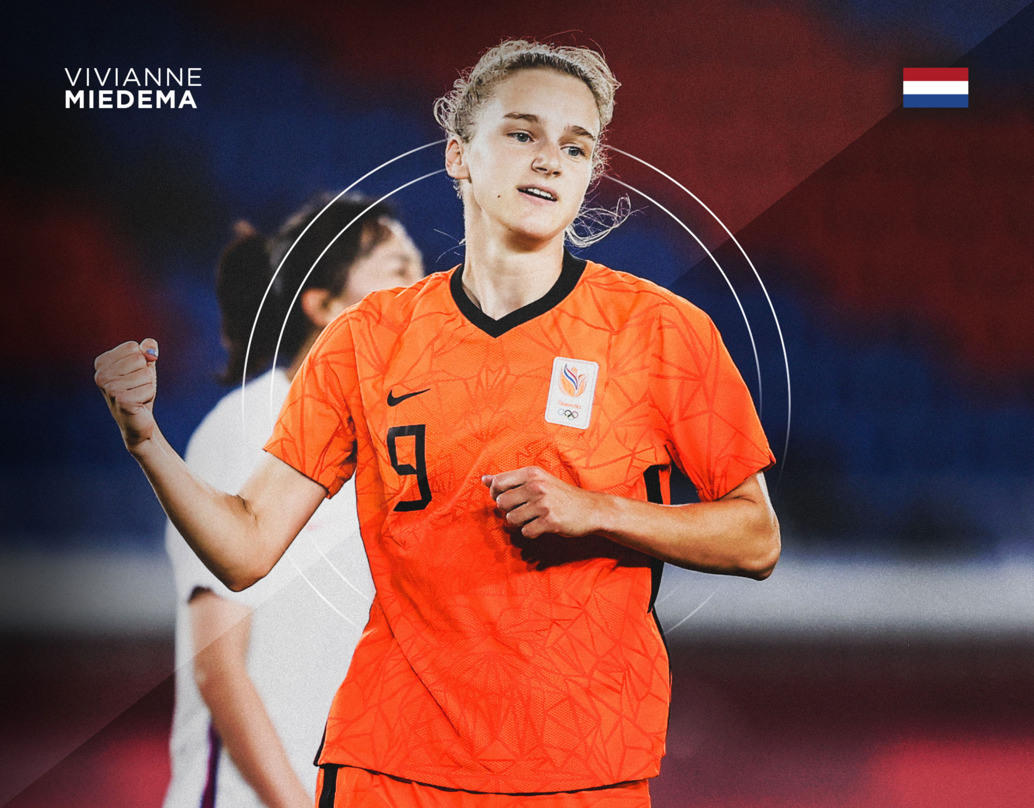 Viviane Miedema de Países Bajos en la Eurocopa Femenina 2022