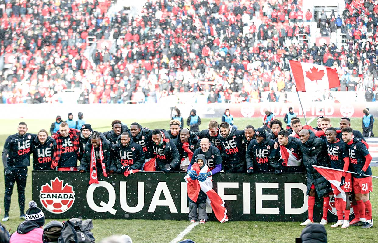 Canadá selló su clasificación para el Mundial 2022 con una rotunda victoria en casa ante Jamaica. Vaughn Ridley/Getty Images