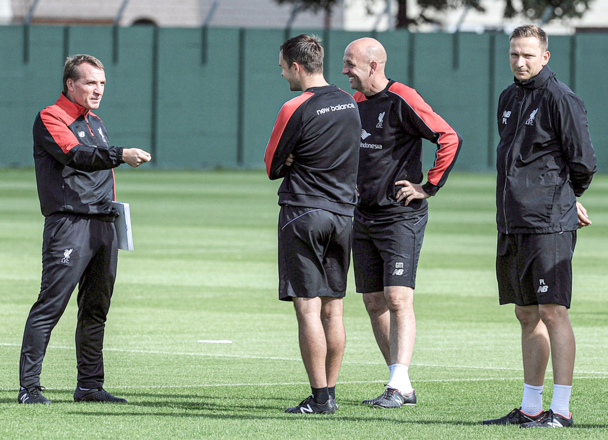 Brendan Rodgers llevó a Pep Lijnders a la primera plantilla del Liverpool en el verano de 2015 John Powell/Liverpool FC via Getty Images
