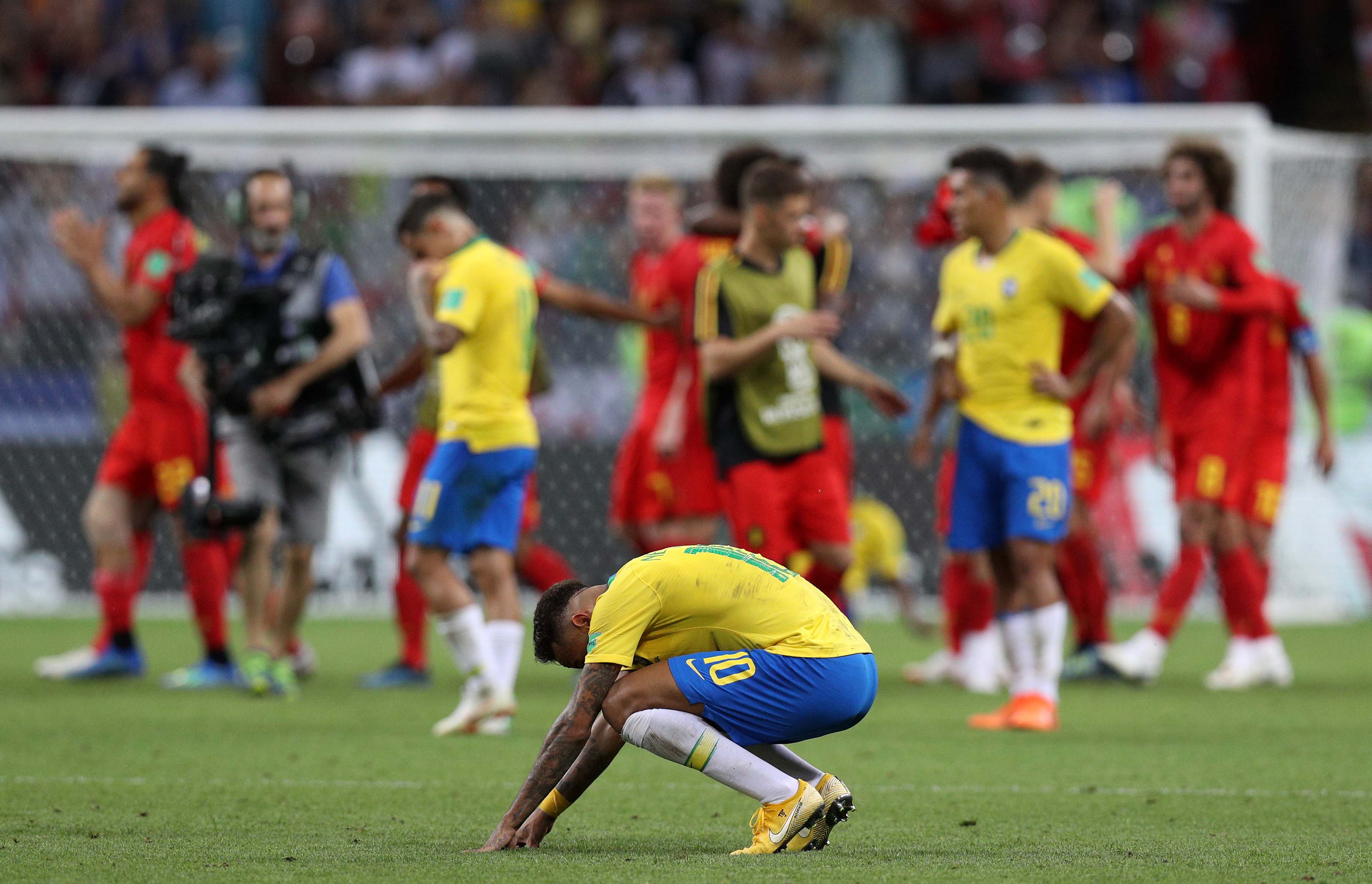 El sueño del Brasil de Tite de ganar el Mundial 2018 se esfumó en los cuartos de final. Buda Mendes/Getty Images