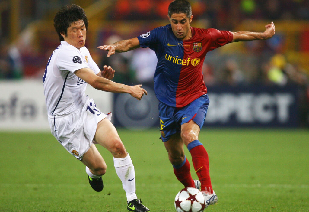 Sylvinho jugó la final de la Champions League 2008/09, su último partido como jugador del Barcelona. Un duelo que terminó con la Champions League para los azulgrana. Alex Livesey/Getty Images