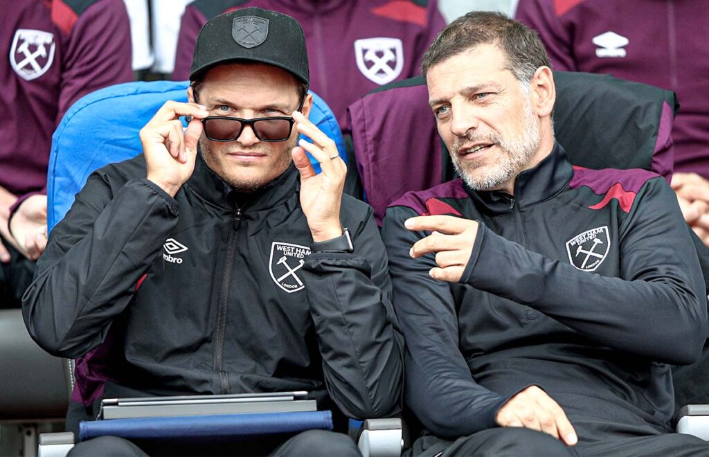 Edin Terzic y Slaven Bilic en el West Ham