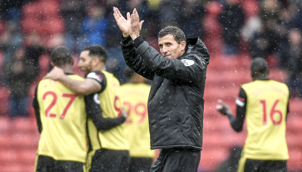 Javi Gracia aplaudiendo