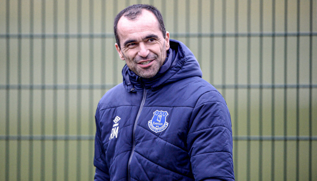 Roberto Martínez con Everton