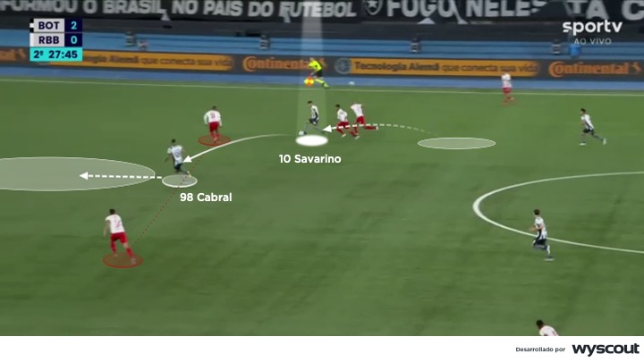 Jefferson Savarino con el Botafogo de Davide Ancelotti