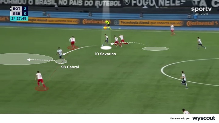 Davide Ancelotti - Botafogo - Savarino atacando