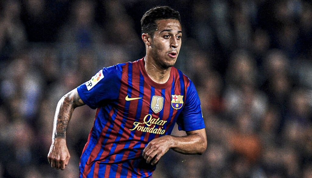 Thiago Alcántara, canterano de La Masia, debutó en el primer equipo del Barcelona en mayo de 2009, con Pep Guardiola a los mandos. David Ramos/Getty Images