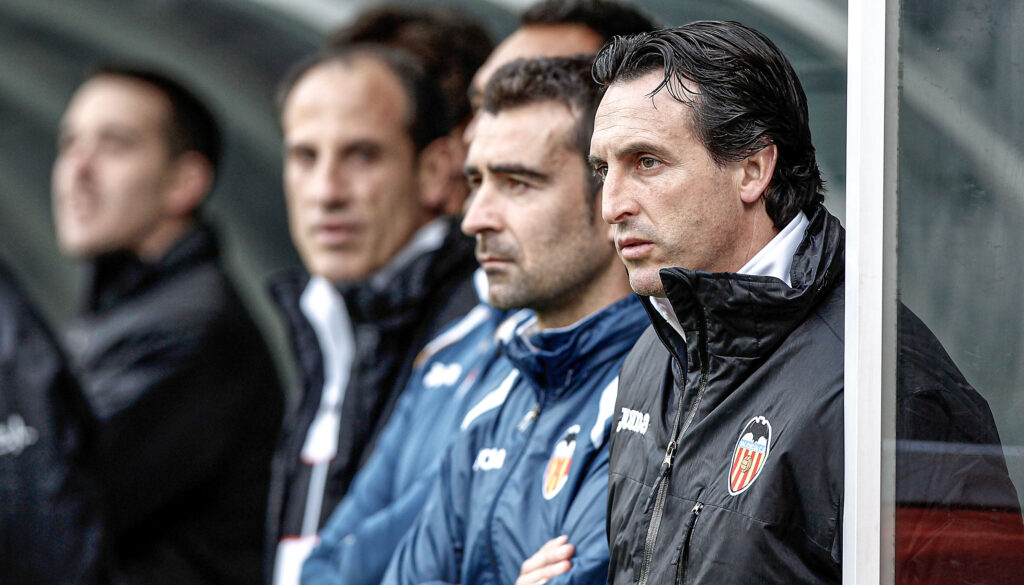 Después de triunfar en el Almería, Emery y Juan Carlos Carcedo aceptaron en 2008 el reto de dirigir uno de los clubes más grandes de Europa: el Valencia. Jonathan Ferrey/Getty Images