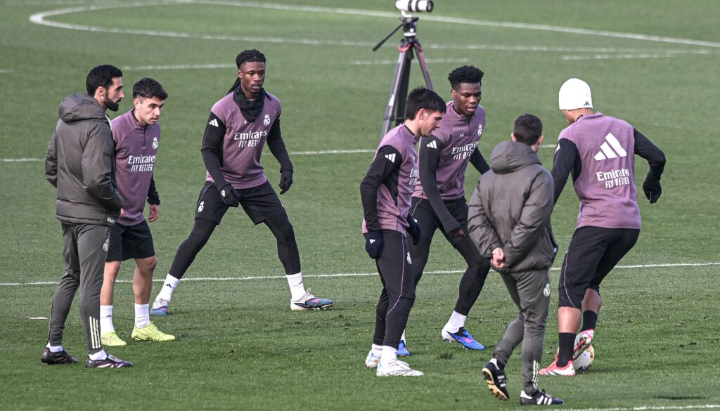 Álvaro Arbeloa - entrenamiento del Real Madrid