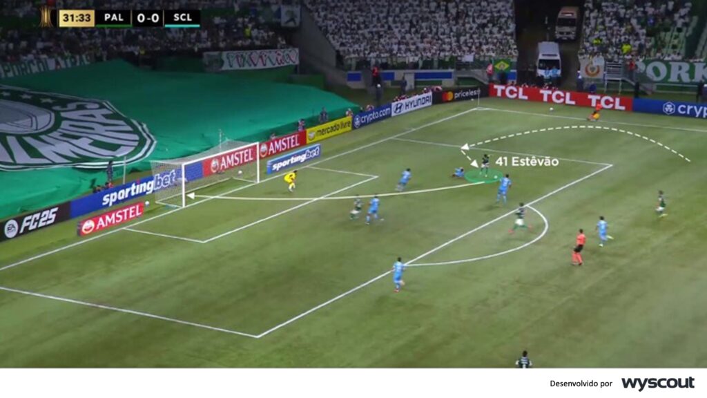 Estêvão ataque no Palmeiras