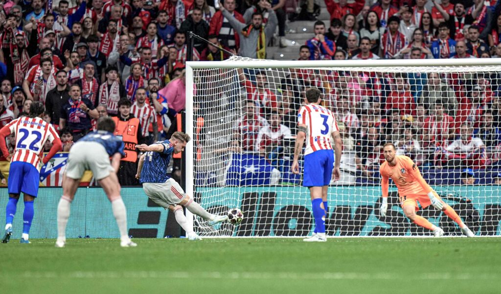 Atlético vs Arsenal. Ida de la semifinal de la Champions League 2025-2026. Gyökeres anota el 0-1 para los ingleses.