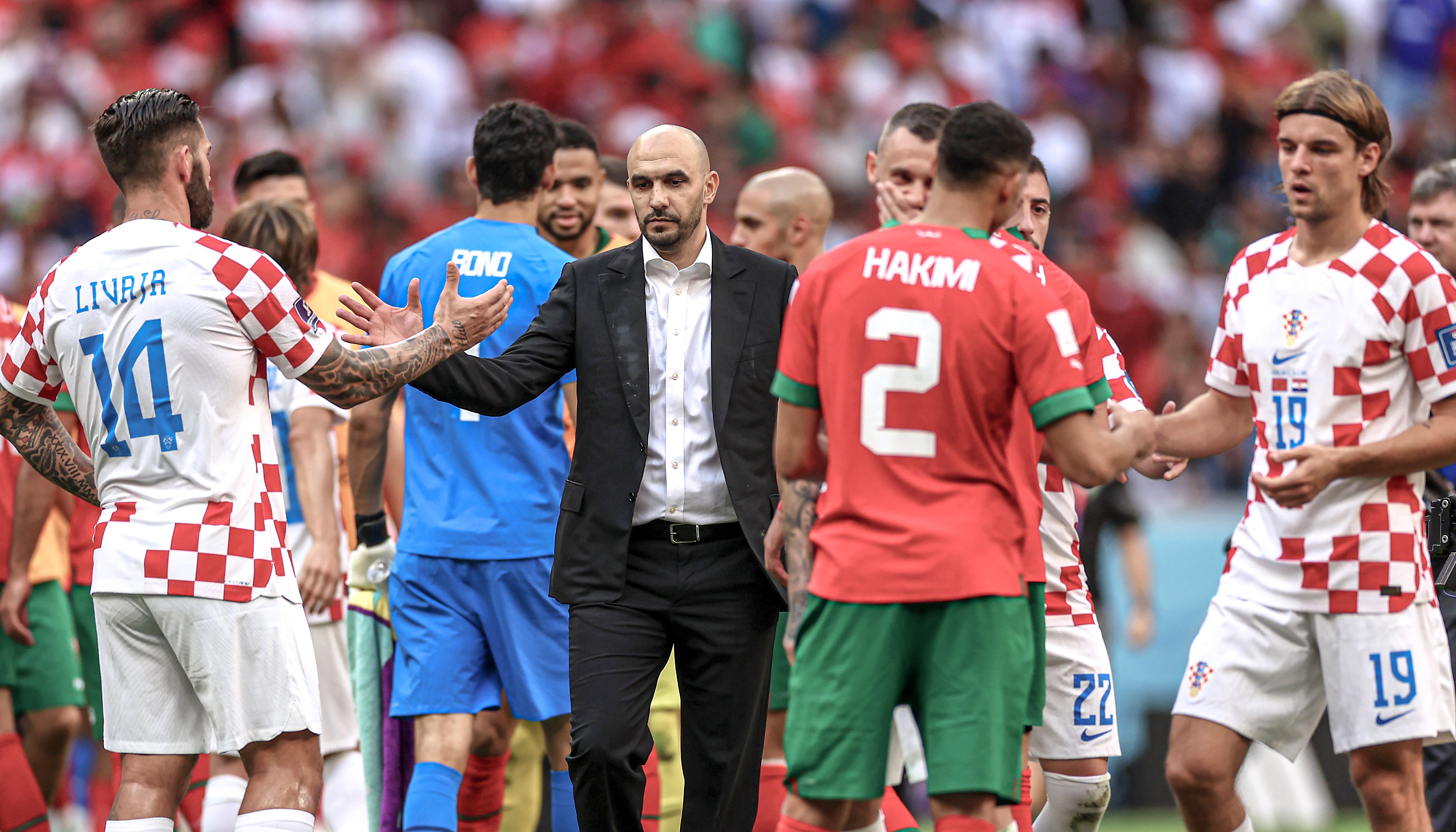 Após apenas três meses de preparação, a Croácia foi o primeiro adversário de Marrocos na Copa do Mundo de 2022. Lars Baron/Getty Images