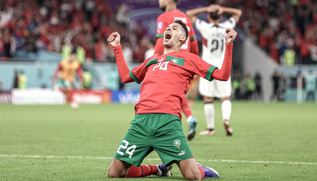 Pour la première fois de l'histoire de l'Afrique, une sélection atteignait les demi-finales. Le Maroc y est parvenu après avoir battu le Portugal. Francois Nel/Getty Images