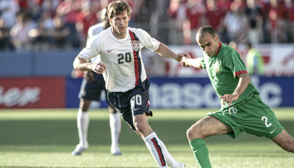 Walid Regragui a disputé 45 matchs avec l'équipe nationale du Maroc entre 2001 et 2009. Principalement au poste d'arrière droit. Andy Lyons (Getty Images)