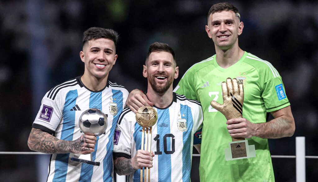 Enzo Fernández fue elegido mejor jugador joven en el Mundial de Catar 2022. Un campeonato ganado por la selección de Argentina. Getty Images